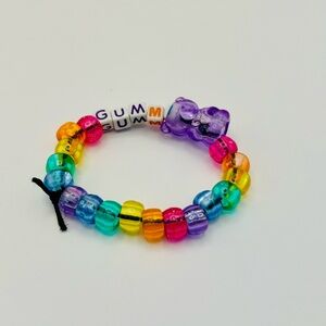 Kandi gummy bear bracelet with charm